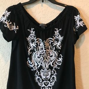 INC International Blouse Size M / Like New / Black